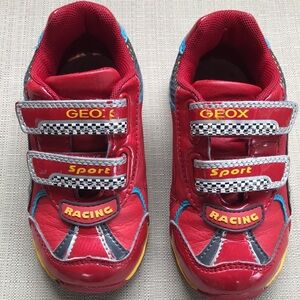 Geox Velcro Sneakers Light Up Car Racing Shoes Toddler Size 8.5